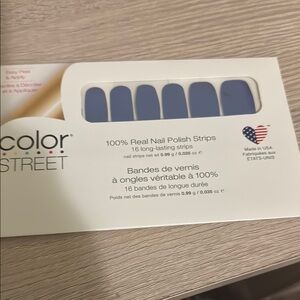 Color Street Blue Nail Polish Strips Strobe Lights